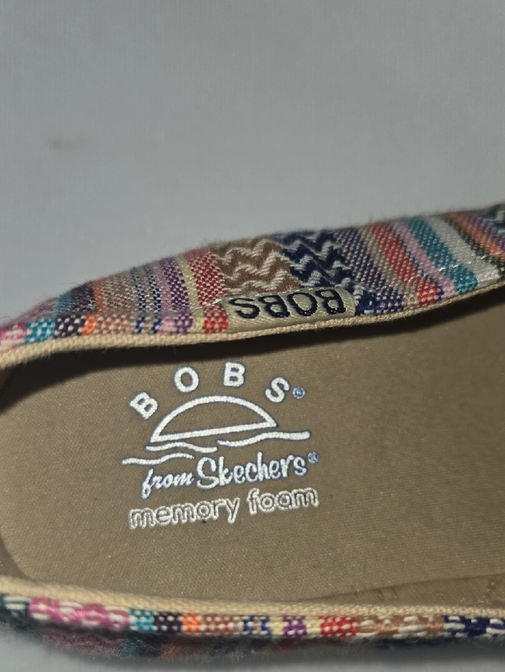 Skechers BOBS Flexpadrille LO-On Slip-On Women Sz 8.5 Knit Memory Foam 113988